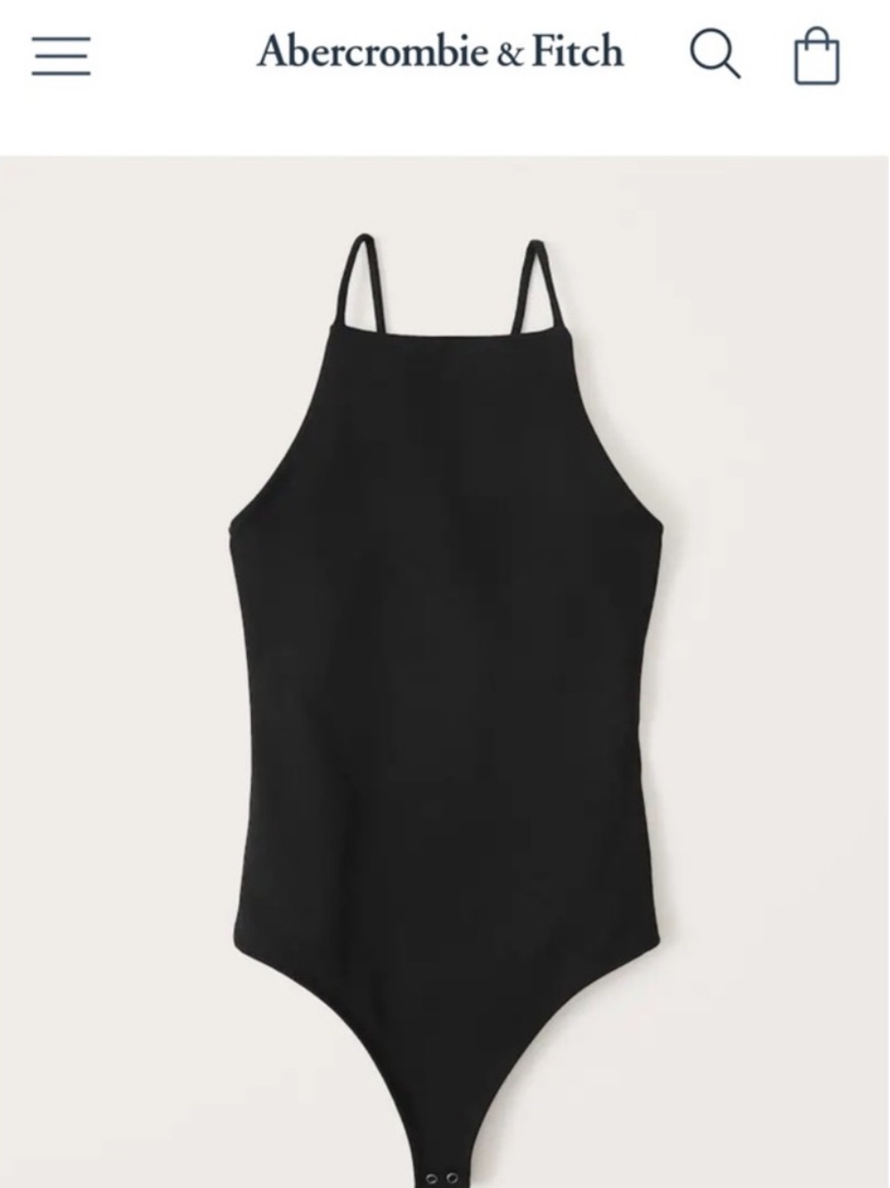 Abercrombie & Fitch Double-Layered seamless fabric boatneck bodysuit - size M